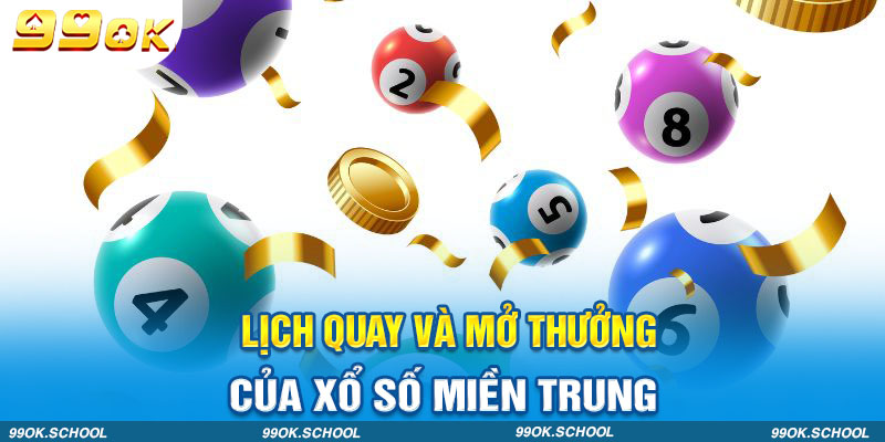 Lịch quay và mở thưởng của xổ số miền Trung